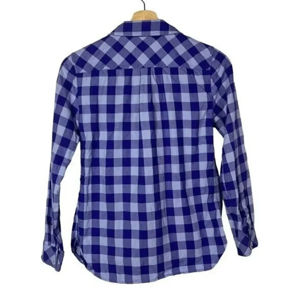 Talbots Purple & Blue Plaid Long Sleeve Button Down S - Picture 2 of 3